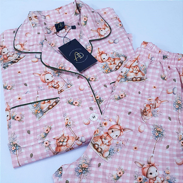Pijama Americano Curto Bunny