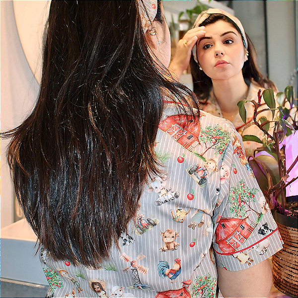 Pijama Americano Curto Farm Friends