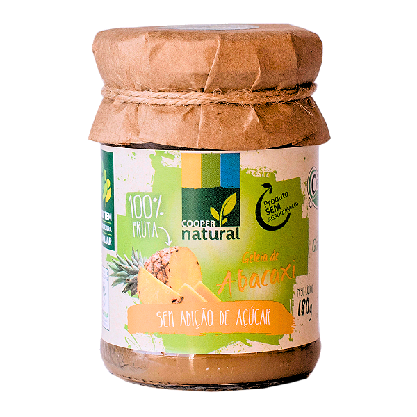 Geleia De Abacaxi Sem Adição De Açúcar Orgânica Coopernatural 180 g