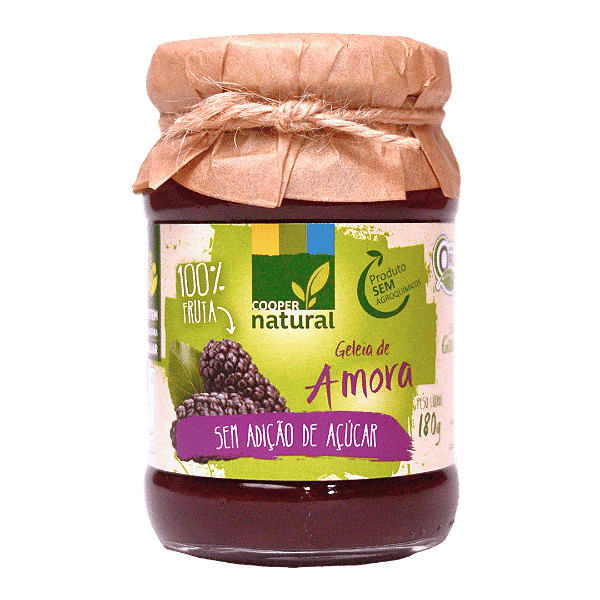 Geleia De Amora Sem Adição De Açúcar Orgânica Coopernatural 180 g