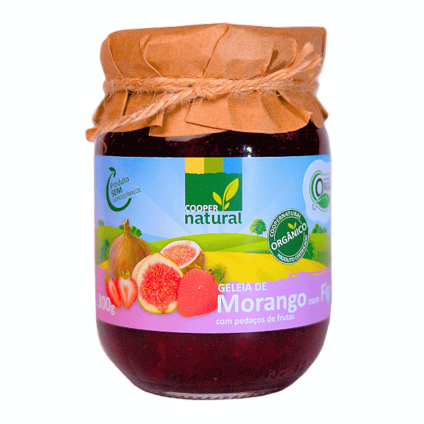 Geleia De Morango Com Figo Orgânica Coopernatural 300 g