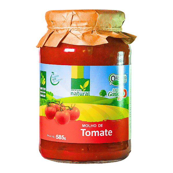 Molho De Tomate Orgânico Coopernatural 585 g