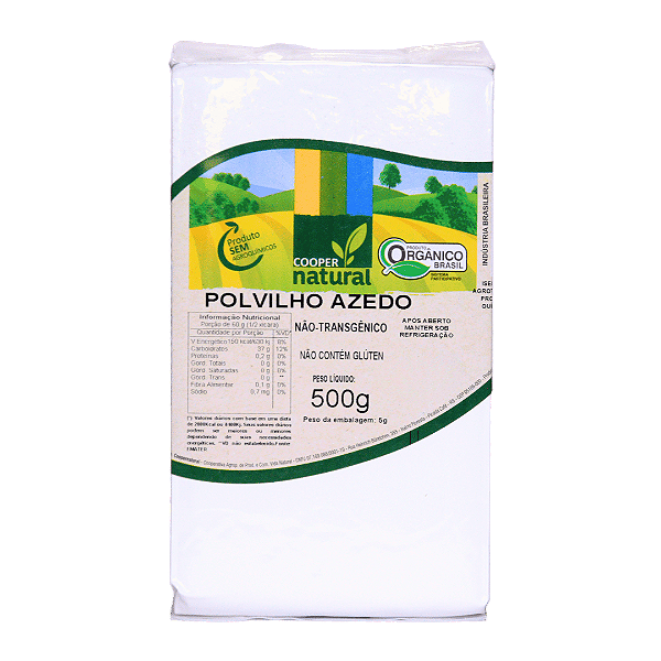 Polvilho Azedo Orgânico À Vácuo Coopernatural 500 g
