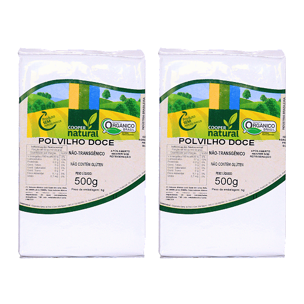 Kit 2 Polvilho Doce Orgânico À Vácuo Coopernatural 500 g