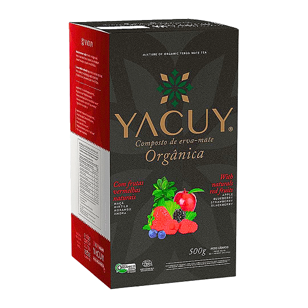 Erva-Mate Frutas Vermelhas Orgânica À Vácuo Yacuy 500 g