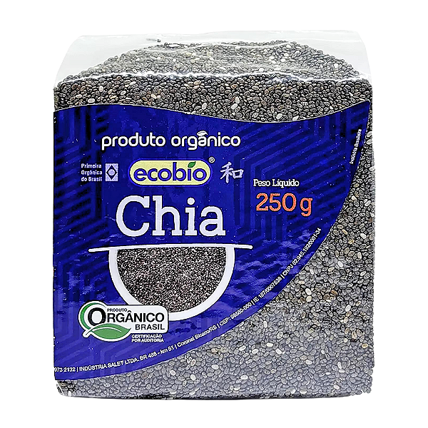 Chia Em Grãos Orgânica Alto Vácuo Ecobio 250 g