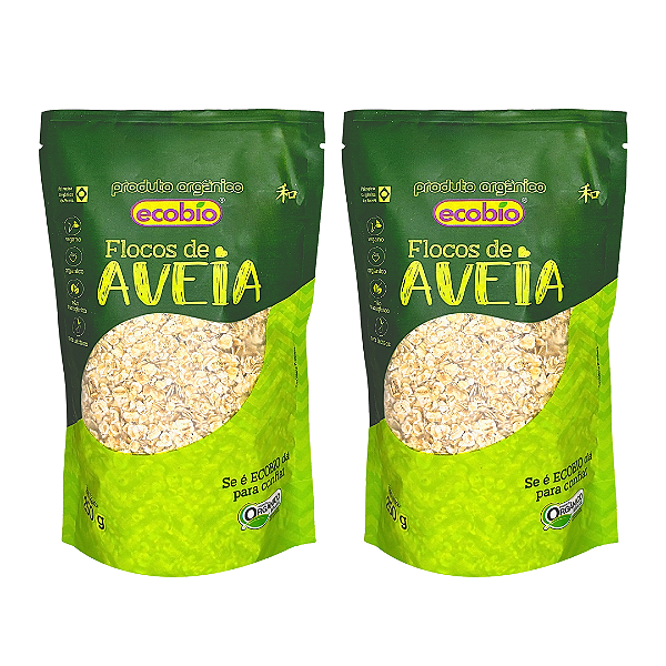 Kit 2 Flocos De Aveia Orgânica Ecobio 250 g