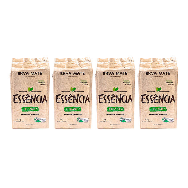 Kit 4 Erva-Mate Orgânica À Vácuo Essência 1 kg