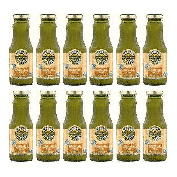 Kit 12 Suco De Tangerina Com Maçã Integral Orgânico Organovita 300 ml