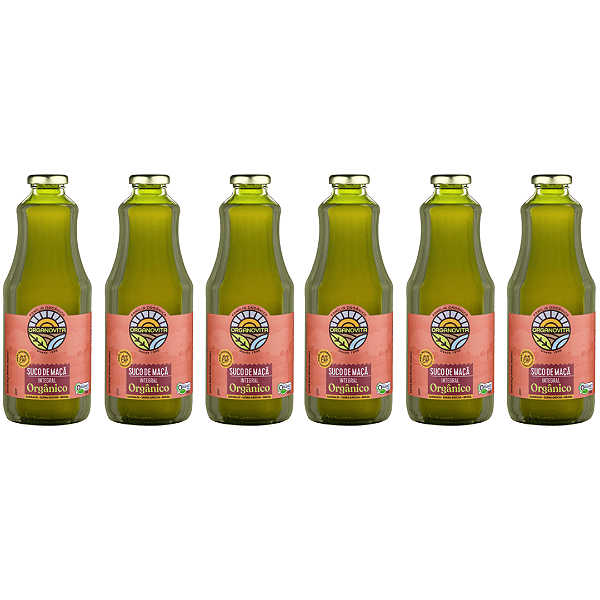Kit 6 Suco De Maçã Integral Orgânico Organovita 1 L