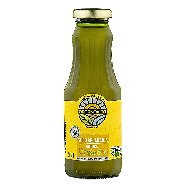 Suco De Laranja Com Maçã Integral Orgânico Organovita 300 ml