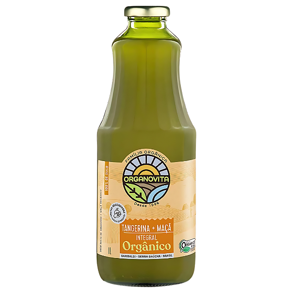 Suco De Tangerina Com Maçã Integral Orgânico Organovita 1 L