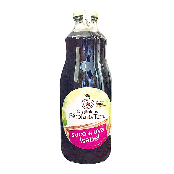Suco De Uva Isabel Integral Orgânico Pérola Da Terra 1 L