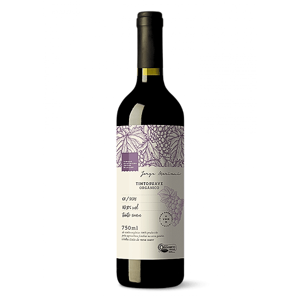 Vinho Tinto Suave Orgânico Jorge Mariani 750 ml