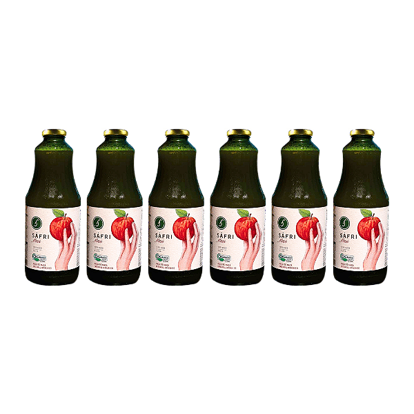 Kit 6 Suco De Maçã Integral Orgânico Sáfri 1 L