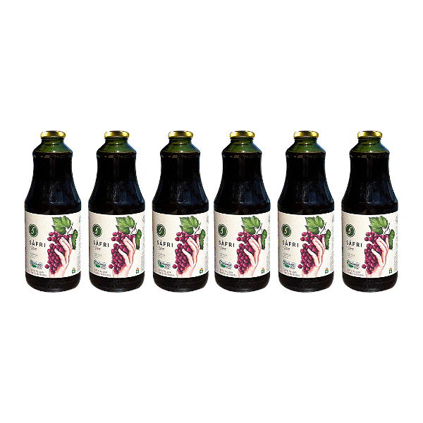 Kit 6 Suco De Uva Tinto Orgânico Sáfri 1 L