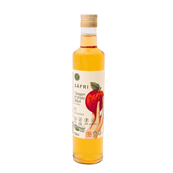 Vinagre De Maçã Orgânico Acidez 4,7% Sáfri 500 ml