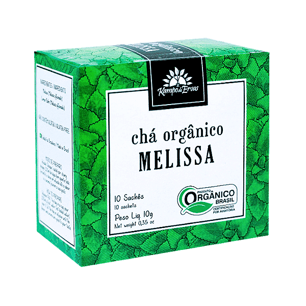 Chá de Melissa Orgânico Kampo De Ervas 10 Sachês