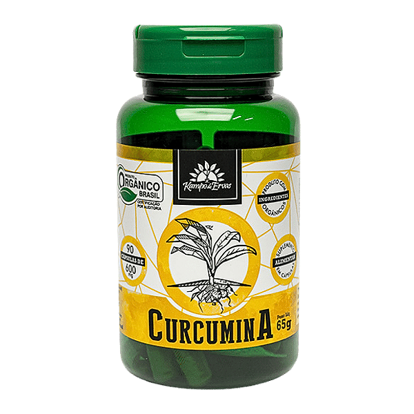 Curcumina Orgânica 90 Cápsulas Kampo De Ervas 600 mg