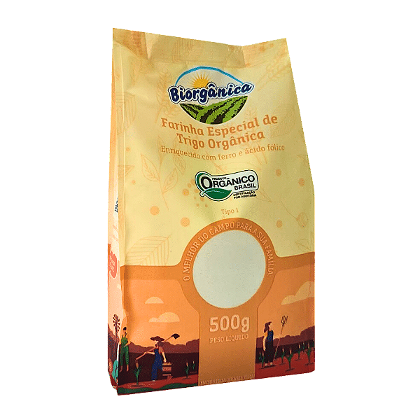 Farinha De Trigo Especial Orgânica Biorgânica 500 g