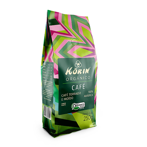 Café Torrado e Moído Forte Orgânico Korin 250 g