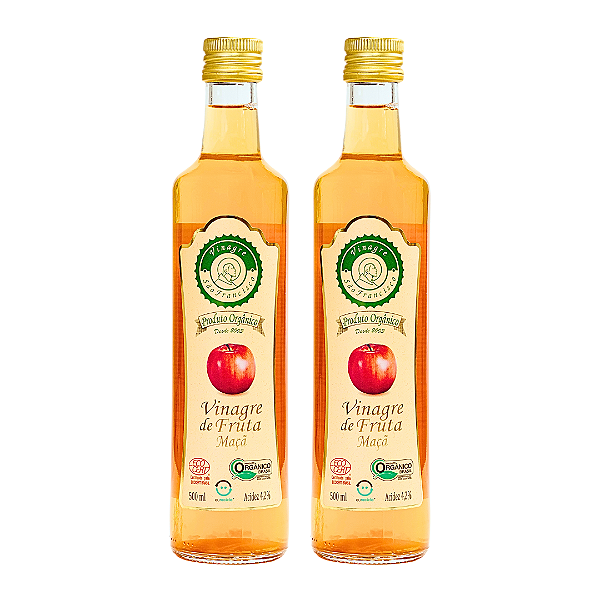 Kit 2 Vinagre De Maçã Orgânico Acidez 4,2% São Francisco 500 ml