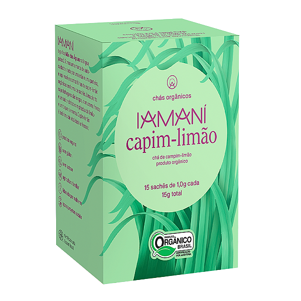 Chá de Capim Limão Orgânico Iamaní 15 Sachês