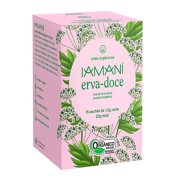 Chá de Erva Doce Orgânico Iamaní 15 Sachês
