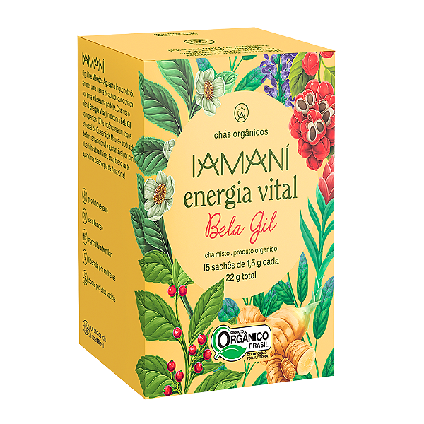 Chá Orgânico Energia Vital Iamaní 15 Sachês