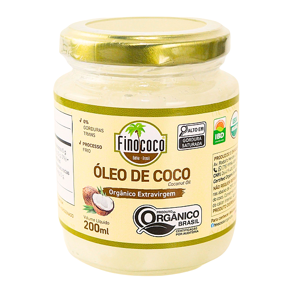 Óleo de Coco Extravirgem Orgânico Finococo 200 ml