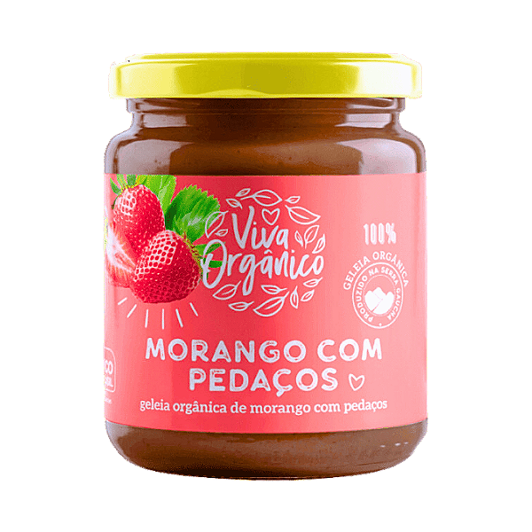 Geleia De Morango Com Pedaços Orgânica  Mariani 280 g