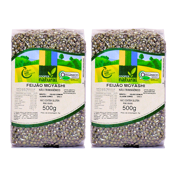 Kit 2 Feijão Moyashi Orgânico À Vácuo Coopernatural 500 g