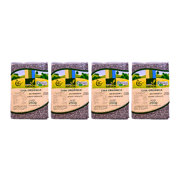 Kit 4 Chia Orgânica À Vácuo Coopernatural 250 g