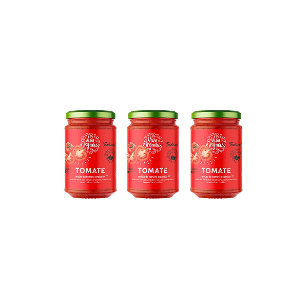 Kit 3 Molho De Tomate Tradicional Orgânicos Mariani 345 g