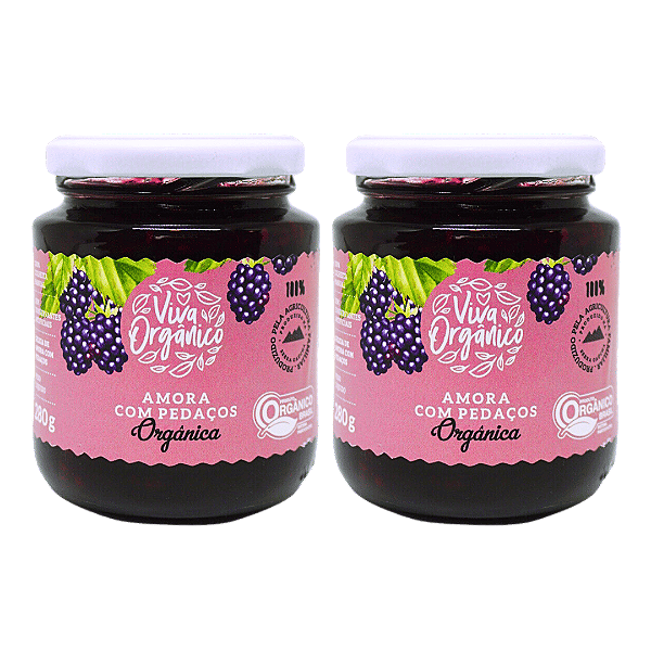 Kit 2 Geleia De Amora Com Pedaços Orgânica Mariani 280 g