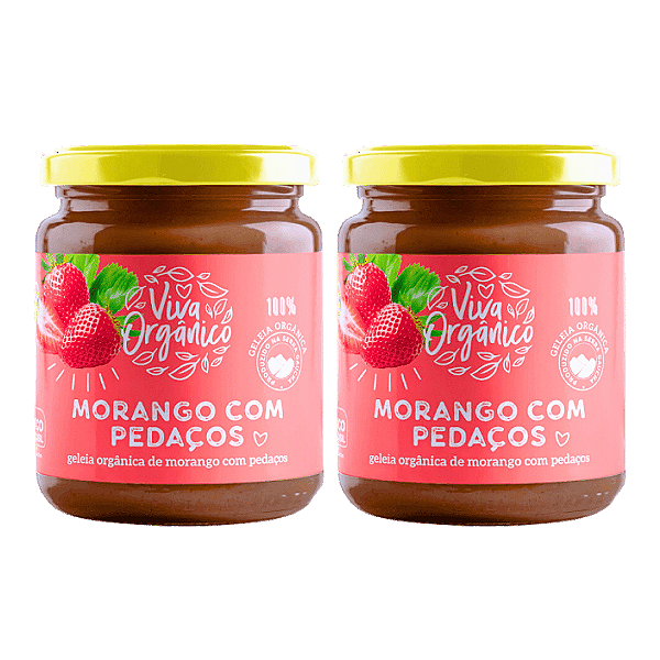 Kit 2 Geleia De Morango Com Pedaços Orgânica  Mariani 280 g