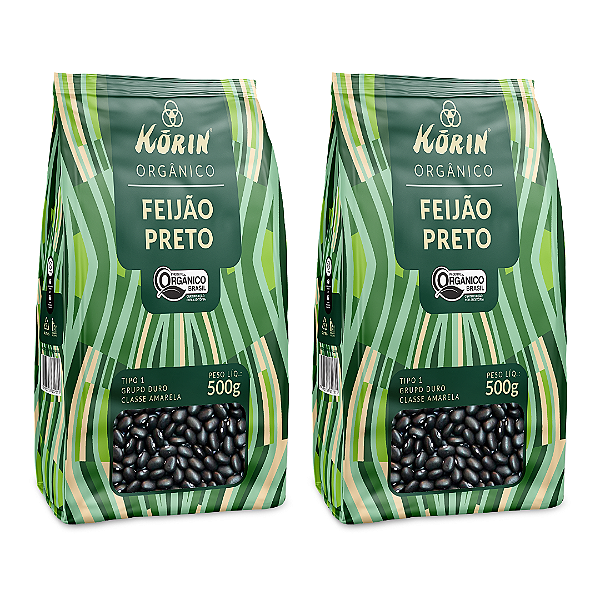 Kit 2 Feijão Preto Orgânico Korin 500 g