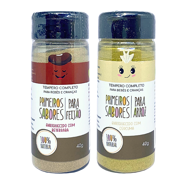Kit 2 Tempero Primeiros Sabores Natural Para Arroz e Feijão Terra Amor 40 g