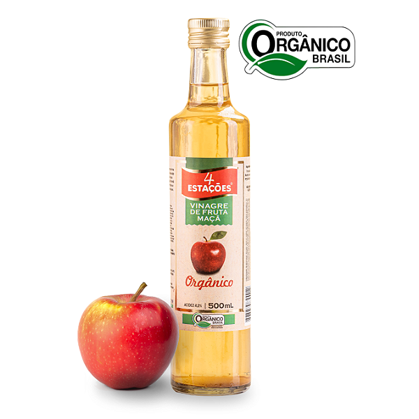 Vinagre De Maçã Orgânico Acidez 4,2% 4 Estações 500 ml