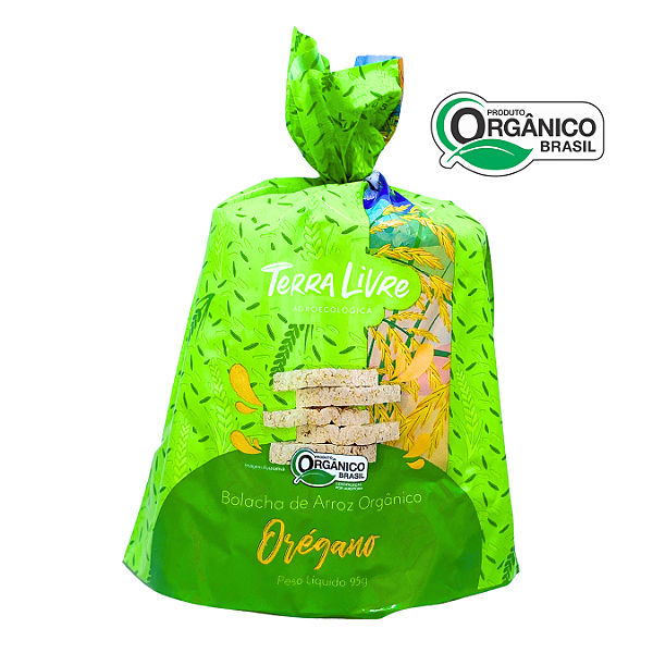 Bolacha de Arroz Orgânica Integral com Orégano Terra Livre 95 g