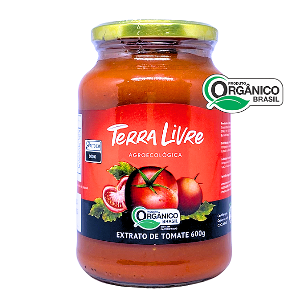 Extrato de Tomate Orgânico Terra Livre 600 g