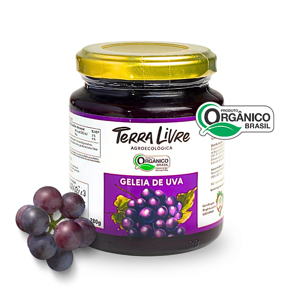 Geleia de Uva Orgânica Terra Livre 280 g