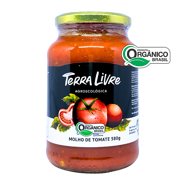 Molho de Tomate Orgânico Terra Livre 580 g