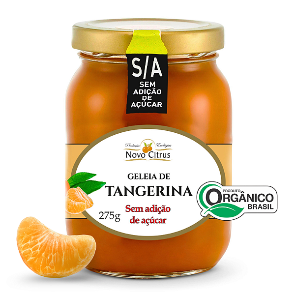 Geleia de Tangerina Orgânica Sem Adição de Açúcar Novo Citrus 275 g