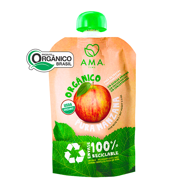 Papinha Orgânica de Maçã Ama Time 90g