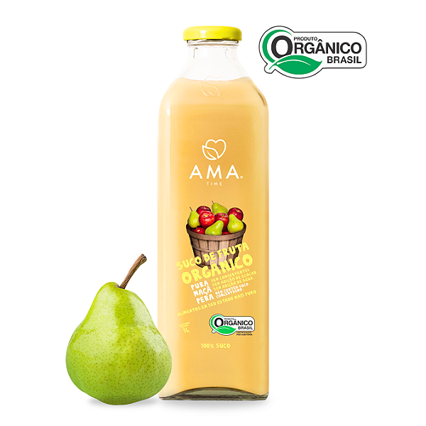 Suco de Pera e Maçã Orgânico Ama Time 1 L