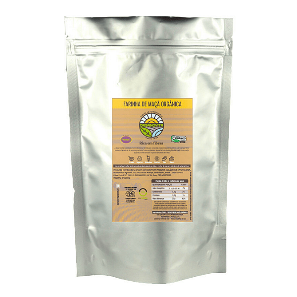 Farinha De Maçã Orgânica Organovita 1 Kg