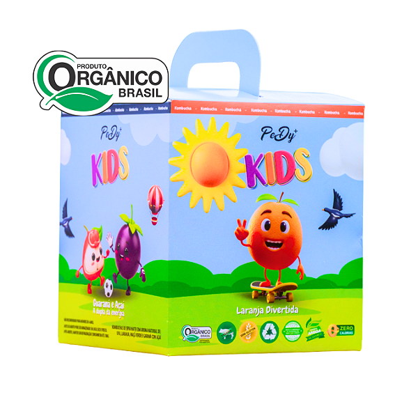 Caixa 4 Kombucha Orgânica Kids PeDy+ 260 ml