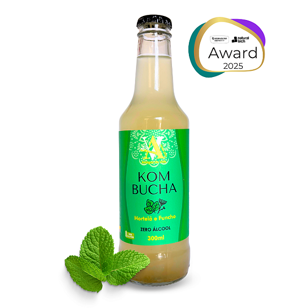 Kombucha de Hortelã e Funcho Amigos da Vida 300ml