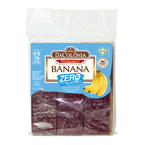 Banana Zero Adição de Açúcar DaColônia 180 g